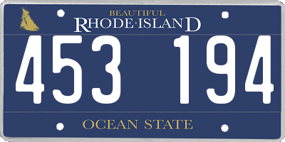 RI license plate 453194