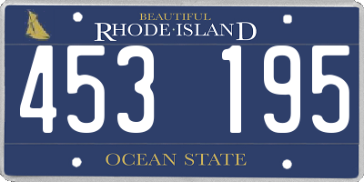 RI license plate 453195