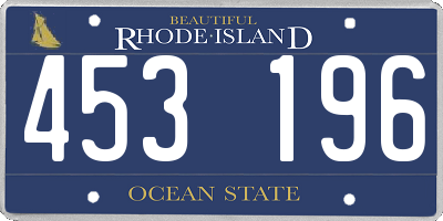 RI license plate 453196