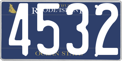 RI license plate 4532
