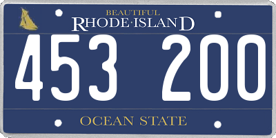 RI license plate 453200