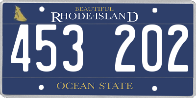 RI license plate 453202