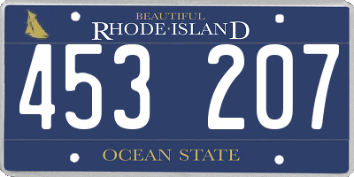 RI license plate 453207