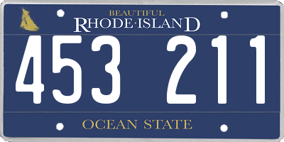 RI license plate 453211