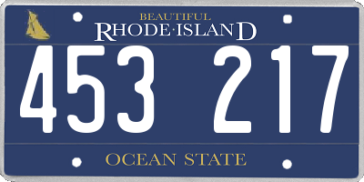 RI license plate 453217