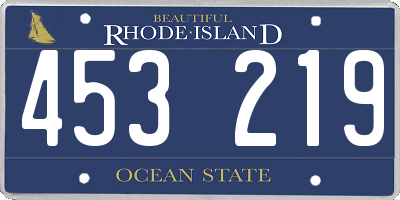 RI license plate 453219