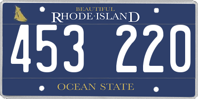 RI license plate 453220