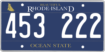 RI license plate 453222