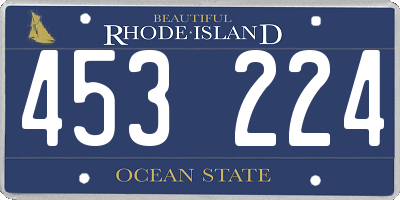 RI license plate 453224