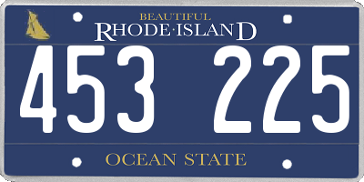 RI license plate 453225