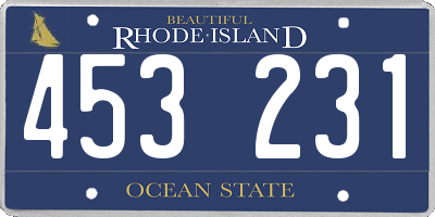 RI license plate 453231