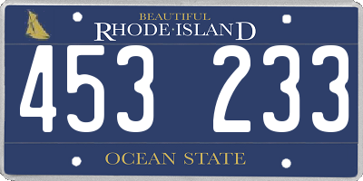 RI license plate 453233