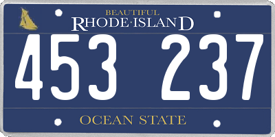 RI license plate 453237