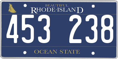 RI license plate 453238