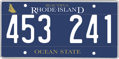 RI license plate 453241