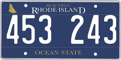 RI license plate 453243