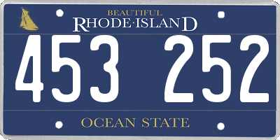 RI license plate 453252