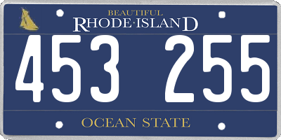 RI license plate 453255