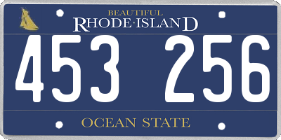 RI license plate 453256