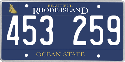 RI license plate 453259