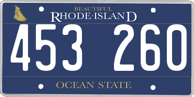RI license plate 453260