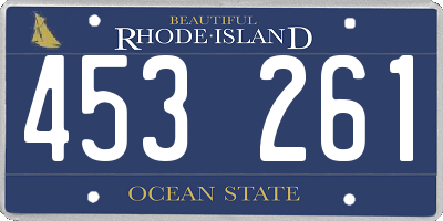 RI license plate 453261