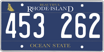 RI license plate 453262