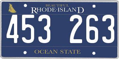 RI license plate 453263