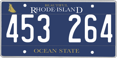 RI license plate 453264