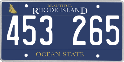 RI license plate 453265