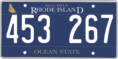 RI license plate 453267