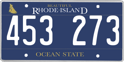 RI license plate 453273