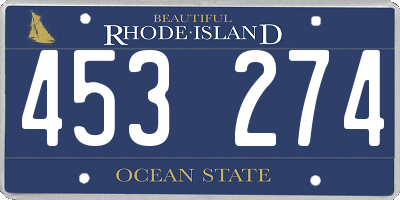 RI license plate 453274