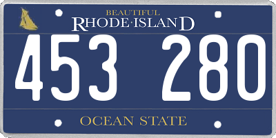 RI license plate 453280