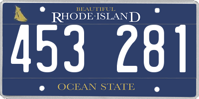 RI license plate 453281