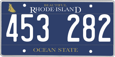 RI license plate 453282