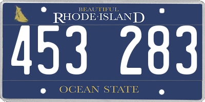 RI license plate 453283