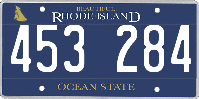 RI license plate 453284