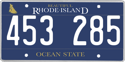RI license plate 453285