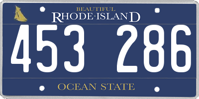 RI license plate 453286