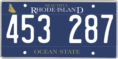 RI license plate 453287