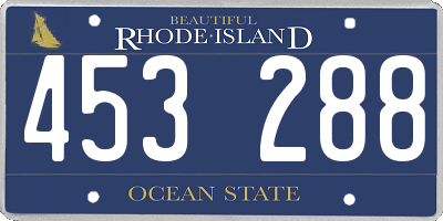 RI license plate 453288