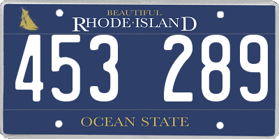 RI license plate 453289