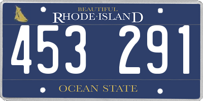 RI license plate 453291