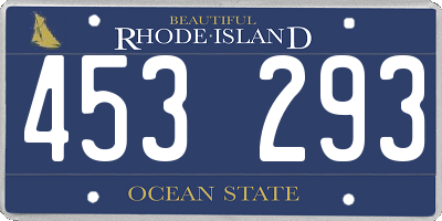 RI license plate 453293