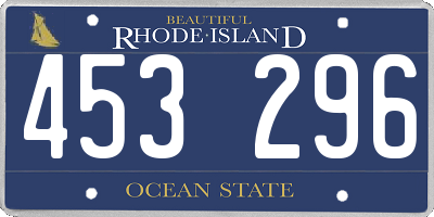 RI license plate 453296