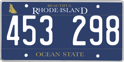 RI license plate 453298