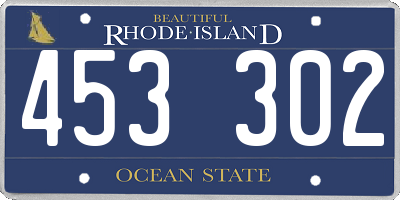 RI license plate 453302