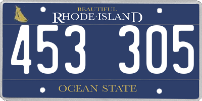 RI license plate 453305