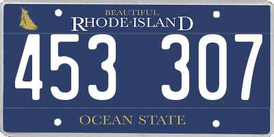 RI license plate 453307
